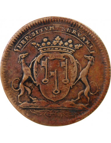 MAIRE DE NANTES - CHARLES CESAR CHEVALIER, SIEUR DU BOIS CHEVALIER - JETON CUIVRE 1677