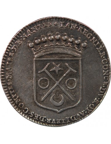 MAIRE DE NANTES - JEAN REGNIER, SIEUR DE LA SOUCHAIS - JETON ARGENT 1674