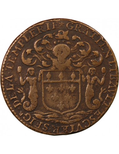 MAIRE DE NANTES - GRATIEN LIBAULT, SIEUR DE LA TEMPLERIE – JETON CUIVRE 1671