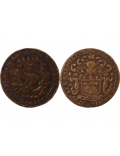MAIRE DE NANTES - GRATIEN LIBAULT, SIEUR DE LA TEMPLERIE – JETON CUIVRE 1671 2