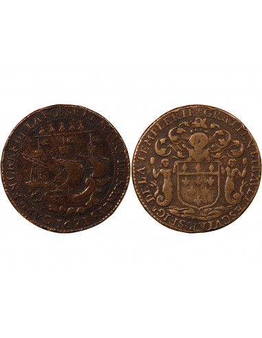 MAIRE DE NANTES - GRATIEN LIBAULT, SIEUR DE LA TEMPLERIE – JETON CUIVRE 1671