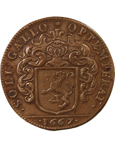 MAIRE DE NANTES - FRANCOIS LORIDO, SIEUR DU MESNIL – JETON CUIVRE 1667