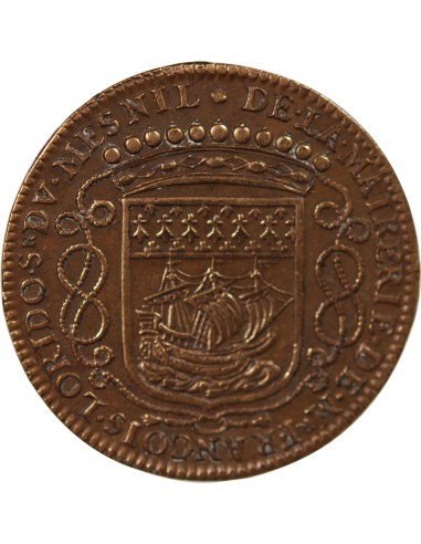 MAIRE DE NANTES - FRANCOIS LORIDO, SIEUR DU MESNIL – JETON CUIVRE 1667