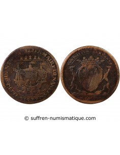 MAIRE DE NANTES - CHARLES CESAR CHEVALIER, SIEUR DU BOIS CHEVALIER - JETON CUIVRE 1677