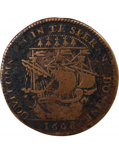 MAIRE DE NANTES - JACQUES CHARETTE, SIEUR DE MONTBERT JETON CUIVRE 1668