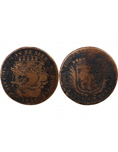 MAIRE DE NANTES - JACQUES CHARETTE, SIEUR DE MONTBERT JETON CUIVRE 1668 2
