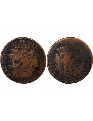 MAIRE DE NANTES - JACQUES CHARETTE, SIEUR DE MONTBERT JETON CUIVRE 1668