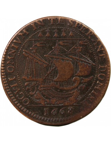 MAIRE DE NANTES - JACQUES CHARETTE, SIEUR DE MONTBERT JETON CUIVRE 1668
