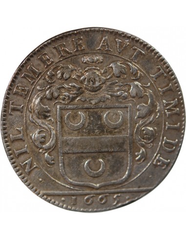 MAIRE DE NANTES -MATHURIN GIRAUD, SIEUR DE LA BIGEOTIERE - JETON ARGENT 1665