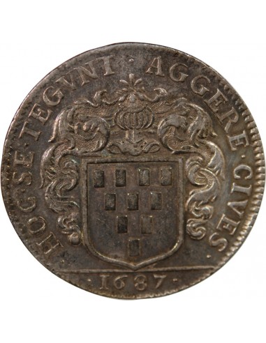 MAIRE DE NANTES - GUILLAUME DE LISLE DE LA NICOLLIERE - JETON ARGENT 1687