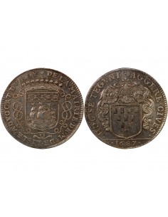 MAIRE DE NANTES - GUILLAUME DE LISLE DE LA NICOLLIERE - JETON ARGENT 1687 2