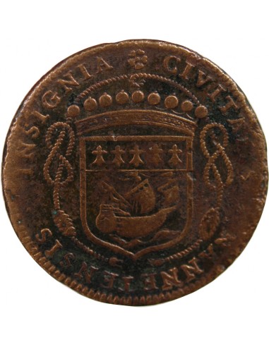 MAIRE DE NANTES - JEAN POULLAIN, SIEUR DE LA VINCENDIERE - JETON CUIVRE 1661