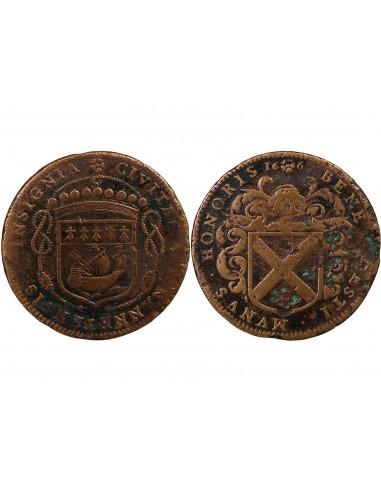 MAIRE DE NANTES - JEAN POULLAIN, SIEUR DE LA VINCENDIERE - JETON CUIVRE 1661