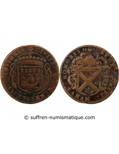 MAIRE DE NANTES - JEAN POULLAIN, SIEUR DE LA VINCENDIERE - JETON CUIVRE 1661