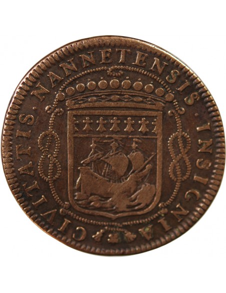 MAIRE DE NANTES - LOUIS MACE, SIEUR DE LA ROCHE - JETON CUIVRE 1663