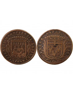 MAIRE DE NANTES - LOUIS MACE, SIEUR DE LA ROCHE - JETON CUIVRE 1663 2