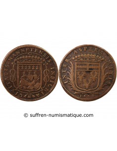 MAIRE DE NANTES - LOUIS MACE, SIEUR DE LA ROCHE - JETON CUIVRE 1663