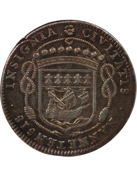 MAIRE DE NANTES - JEAN POULLAIN, SIEUR DE LA VINCENDIERE - JETON ARGENT 1661
