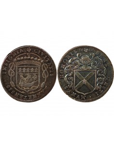 MAIRE DE NANTES - JEAN POULLAIN, SIEUR DE LA VINCENDIERE - JETON ARGENT 1661 2