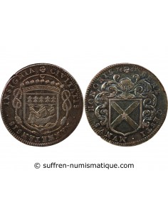 MAIRE DE NANTES - JEAN POULLAIN, SIEUR DE LA VINCENDIERE - JETON ARGENT 1661