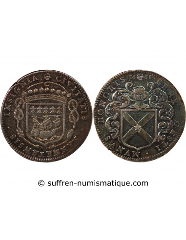 MAIRE DE NANTES - JEAN POULLAIN, SIEUR DE LA VINCENDIERE - JETON ARGENT 1661