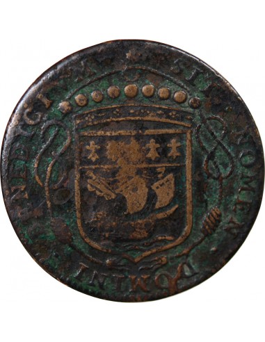 MAIRE DE NANTES - JACQUES HUTEAU, SIEUR DES BURONS - JETON CUIVRE 1659