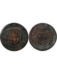 MAIRE DE NANTES - JACQUES HUTEAU, SIEUR DES BURONS - JETON CUIVRE 1659 2