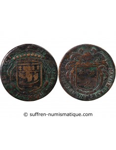 MAIRE DE NANTES - JACQUES HUTEAU, SIEUR DES BURONS - JETON CUIVRE 1659