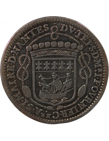MAIRE DE NANTES - JEAN FOURNIER, SIEUR DE LA PISONNIERE - JETON ARGENT 1655