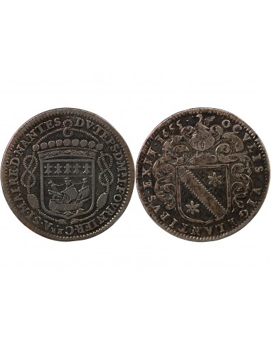 MAIRE DE NANTES - JEAN FOURNIER, SIEUR DE LA PISONNIERE - JETON ARGENT 1655
