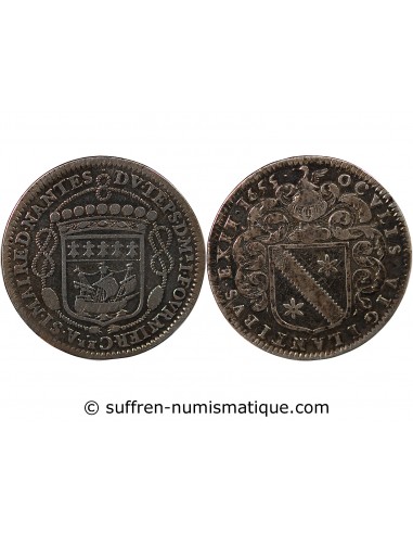 MAIRE DE NANTES - JEAN FOURNIER, SIEUR DE LA PISONNIERE - JETON ARGENT 1655