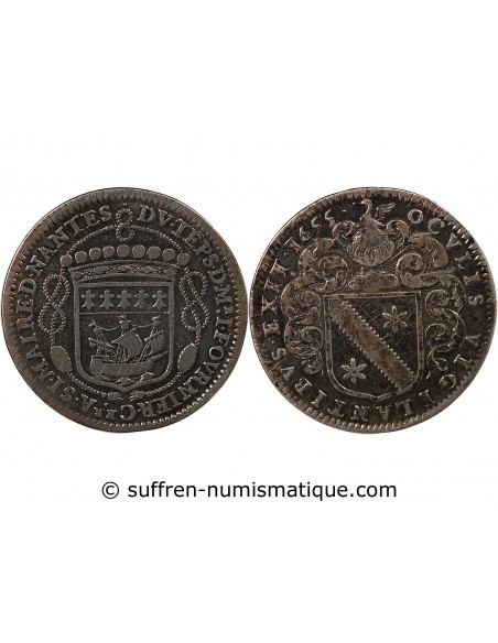 MAIRE DE NANTES - JEAN FOURNIER, SIEUR DE LA PISONNIERE - JETON ARGENT 1655