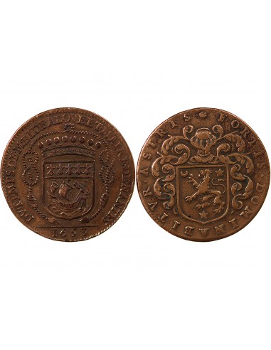 MAIRE DE NANTES - CLAUDE BIDE, SIEUR DE RANZAY - JETON CUIVRE 1653