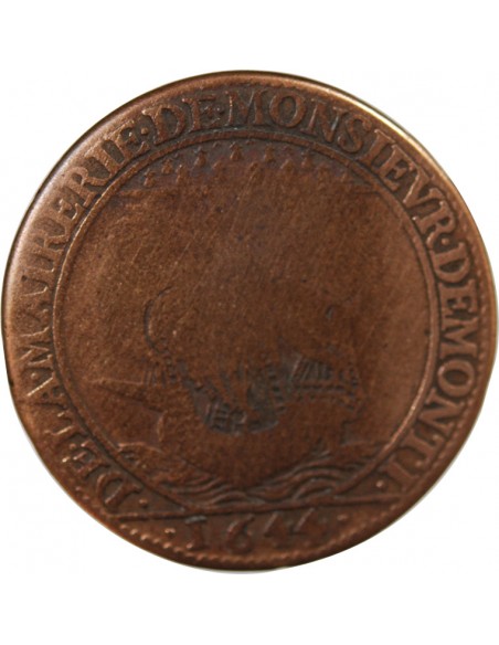 MAIRE DE NANTES - YVES DE MONTI, SIEUR DE LA CHALONNIERE - JETON CUIVRE 1644