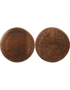 MAIRE DE NANTES - YVES DE MONTI, SIEUR DE LA CHALONNIERE - JETON CUIVRE 1644 2