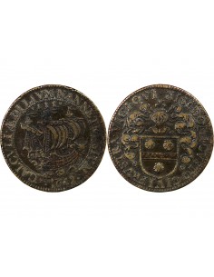 MAIRE DE NANTES - CHRISTOPHE JUCHAULT, SIEUR DU BLOTTEREAU - JETON LAITON 1642 2