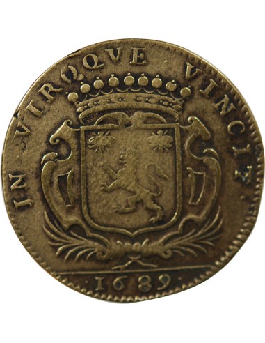 MAIRE DE NANTES - PAUL CASSARD, SIEUR DE BROUSSAY  - JETON LAITON 1689