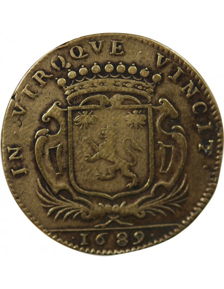 MAIRE DE NANTES - PAUL CASSARD, SIEUR DE BROUSSAY  - JETON LAITON 1689