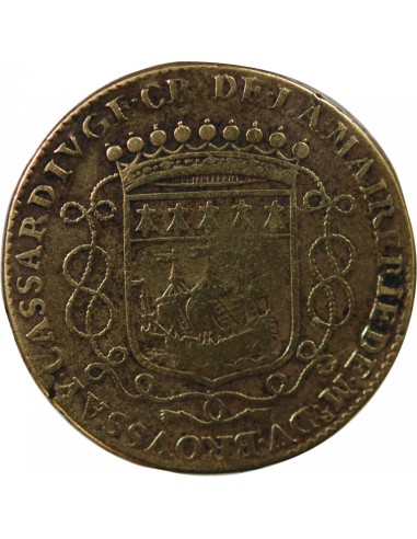MAIRE DE NANTES - PAUL CASSARD, SIEUR DE BROUSSAY  - JETON LAITON 1689