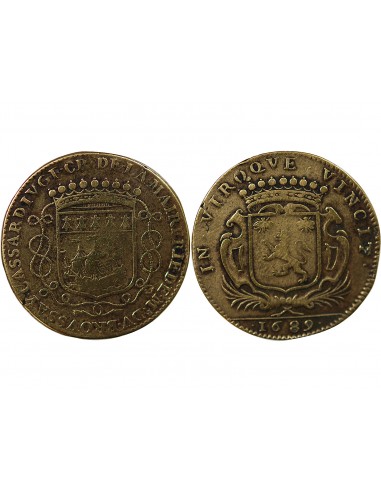 MAIRE DE NANTES - PAUL CASSARD, SIEUR DE BROUSSAY  - JETON LAITON 1689