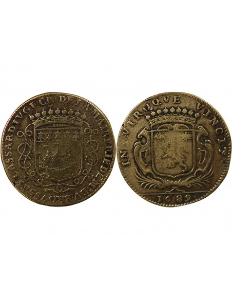 MAIRE DE NANTES - PAUL CASSARD, SIEUR DE BROUSSAY  - JETON LAITON 1689