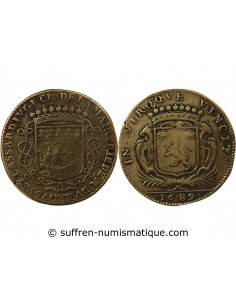 MAIRE DE NANTES - PAUL CASSARD, SIEUR DE BROUSSAY  - JETON LAITON 1689