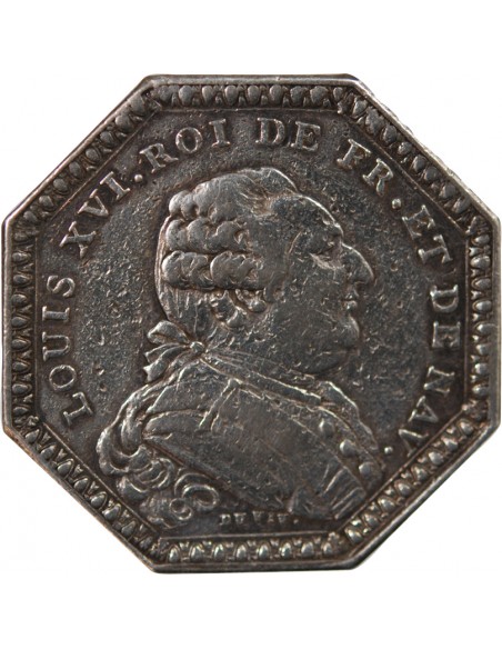 ETATS DE BRETAGNE, LOUIS XVI – JETON ARGENT 1787 RENNES Daniel 138