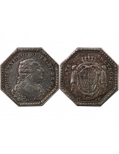 ETATS DE BRETAGNE, LOUIS XVI – JETON ARGENT 1787 RENNES Daniel 138 2