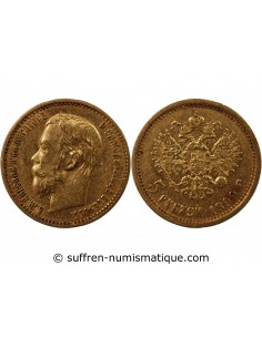 RUSSIE, NICOLAS II - 5 ROUBLES OR 1899 2