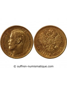 RUSSIE, NICOLAS II - 5 ROUBLES OR 1898