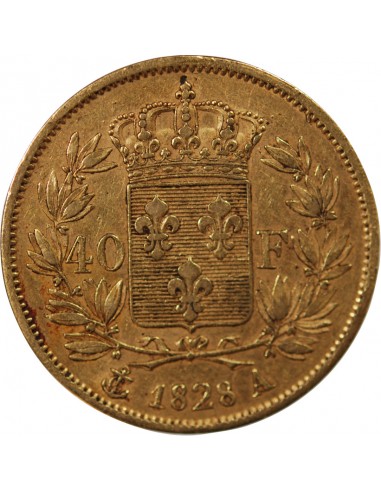 CHARLES X﻿ - 40 FRANCS OR 1828 A PARIS﻿
