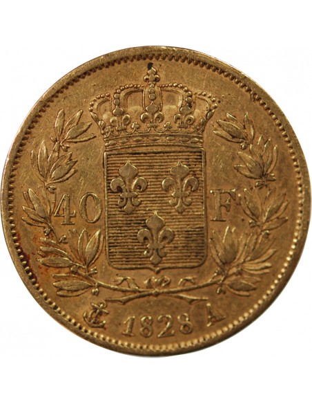 CHARLES X﻿ - 40 FRANCS OR 1828 A PARIS﻿