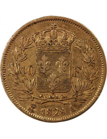CHARLES X﻿ - 40 FRANCS OR 1828 A PARIS﻿