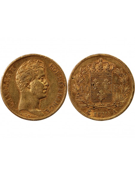 CHARLES X﻿ - 40 FRANCS OR 1830 A PARIS﻿